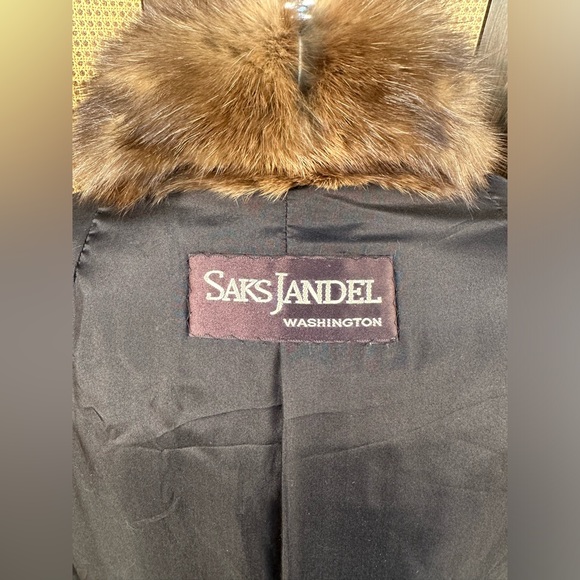 SAKS JANDEL ZANG TOI DESIGNER SILVERY RUSSIAN SABLE FUR COAT JACKET XL 12 - 14 - Picture 13 of 14